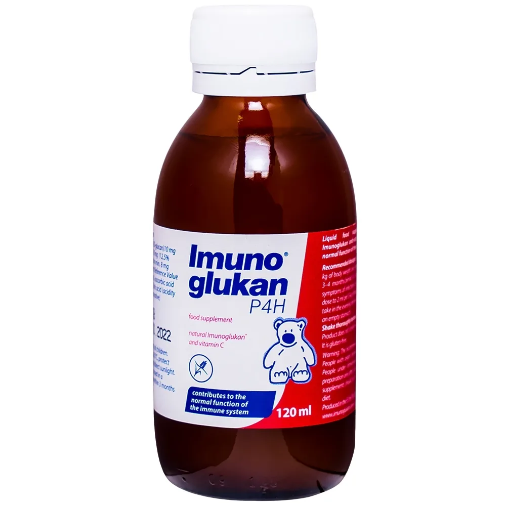 Hình ảnh Siro Imunoglukan Pleuran hỗ trợ tăng sức đề kháng, giảm viêm mũi, viêm họng, viêm phế quản (120ml)