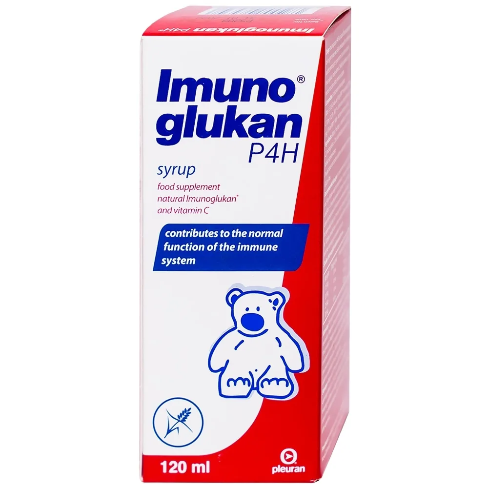 Hình ảnh Siro Imunoglukan Pleuran hỗ trợ tăng sức đề kháng, giảm viêm mũi, viêm họng, viêm phế quản (120ml)
