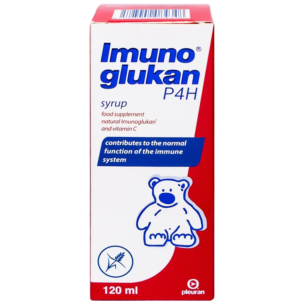 Hình ảnh Siro Imunoglukan Pleuran hỗ trợ tăng sức đề kháng, giảm viêm mũi, viêm họng, viêm phế quản (120ml)
