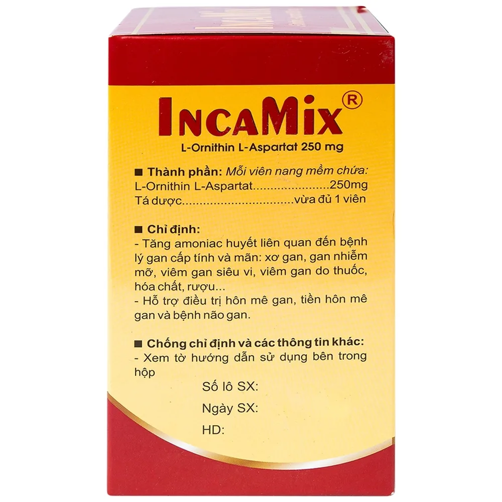 Hình ảnh Thuốc Incamix 250mg HDPharma điều trị các bệnh lý gan cấp và mãn tính (10 vỉ x 10 viên)