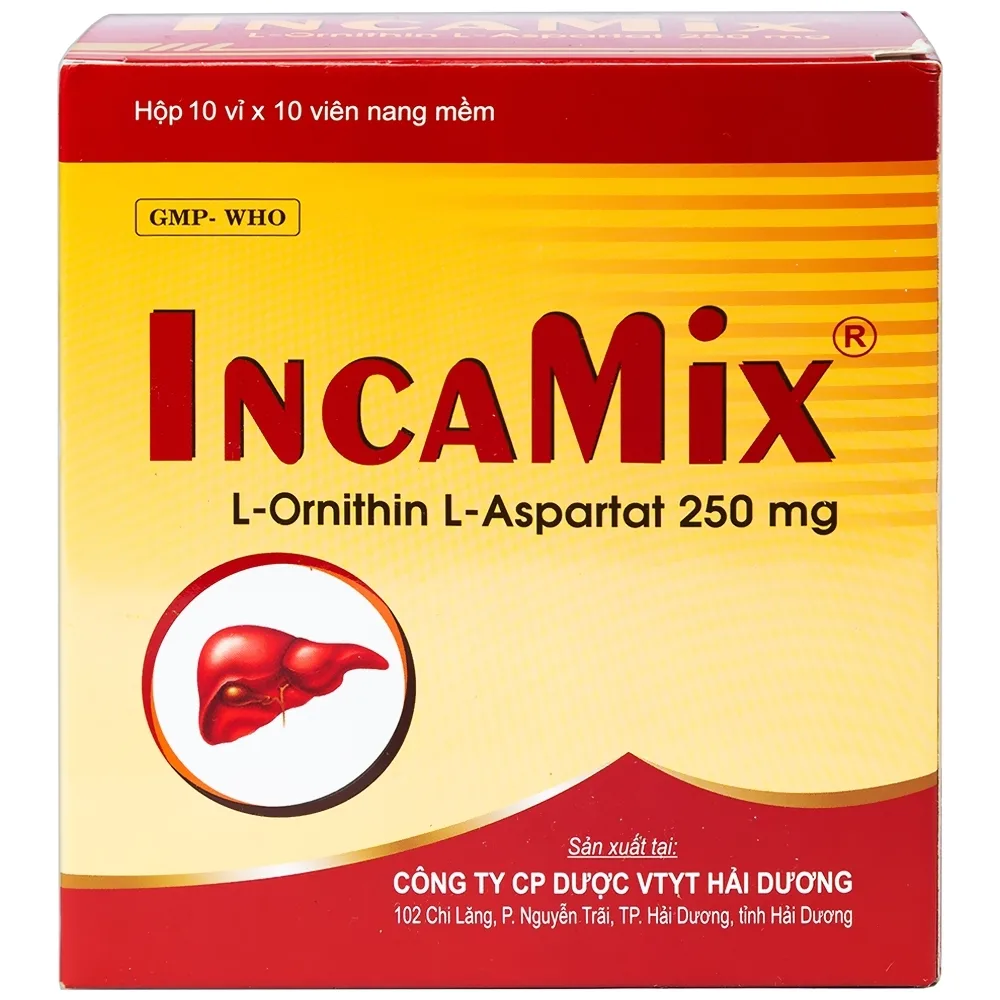 Hình ảnh Thuốc Incamix 250mg HDPharma điều trị các bệnh lý gan cấp và mãn tính (10 vỉ x 10 viên)