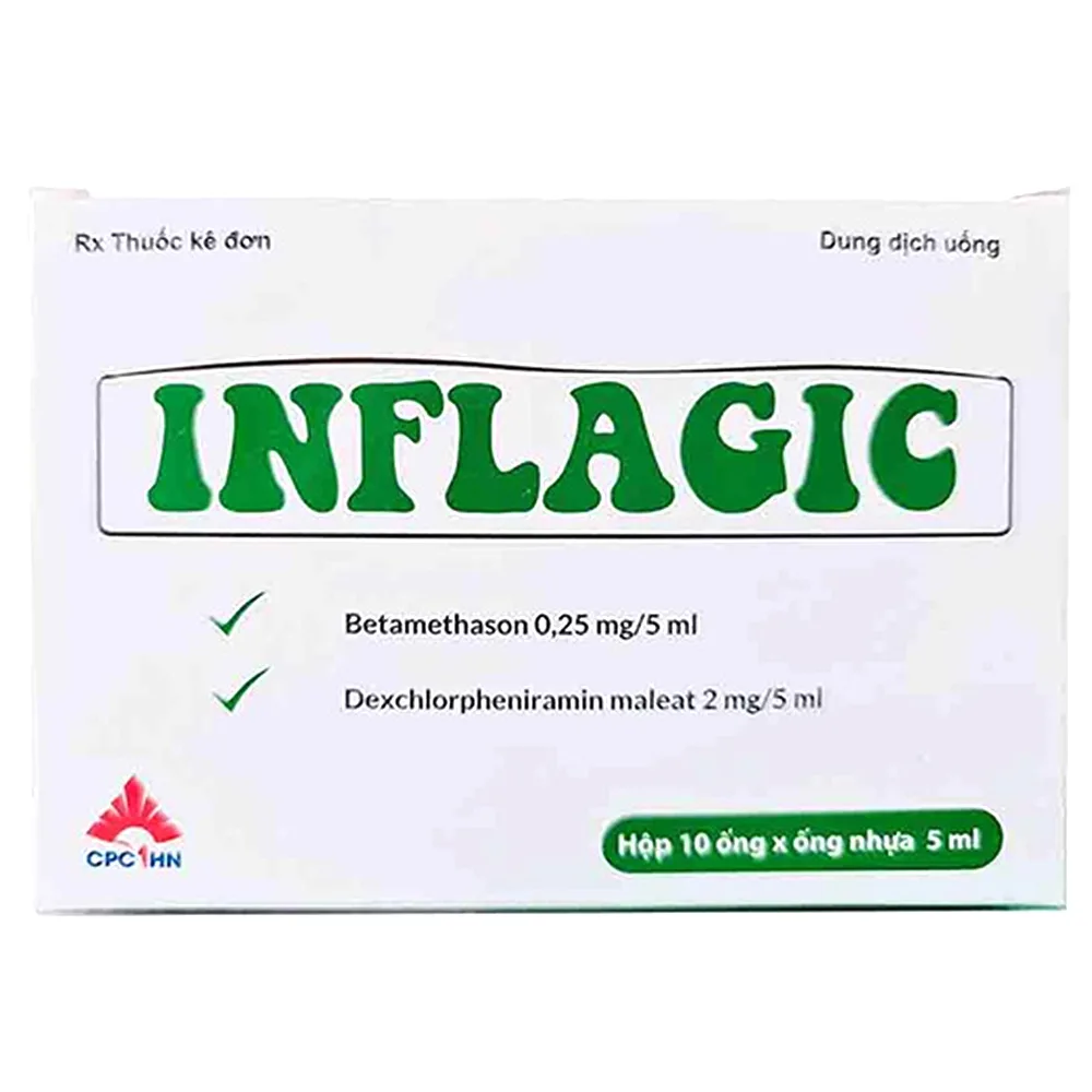 Hình ảnh Dung dịch uống Inflagic 5ml CPC1HN điều trị dị ứng đường hô hấp (10 ống)