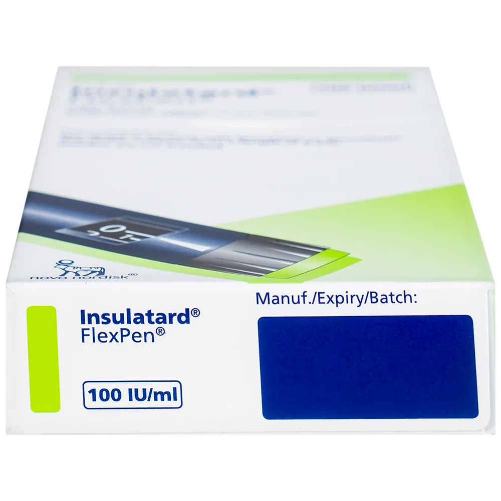 Hình ảnh Bút tiêm Insulatard FlexPen 100IU/ml Novo Nordisk điều trị bệnh đái tháo đường (5 cây)