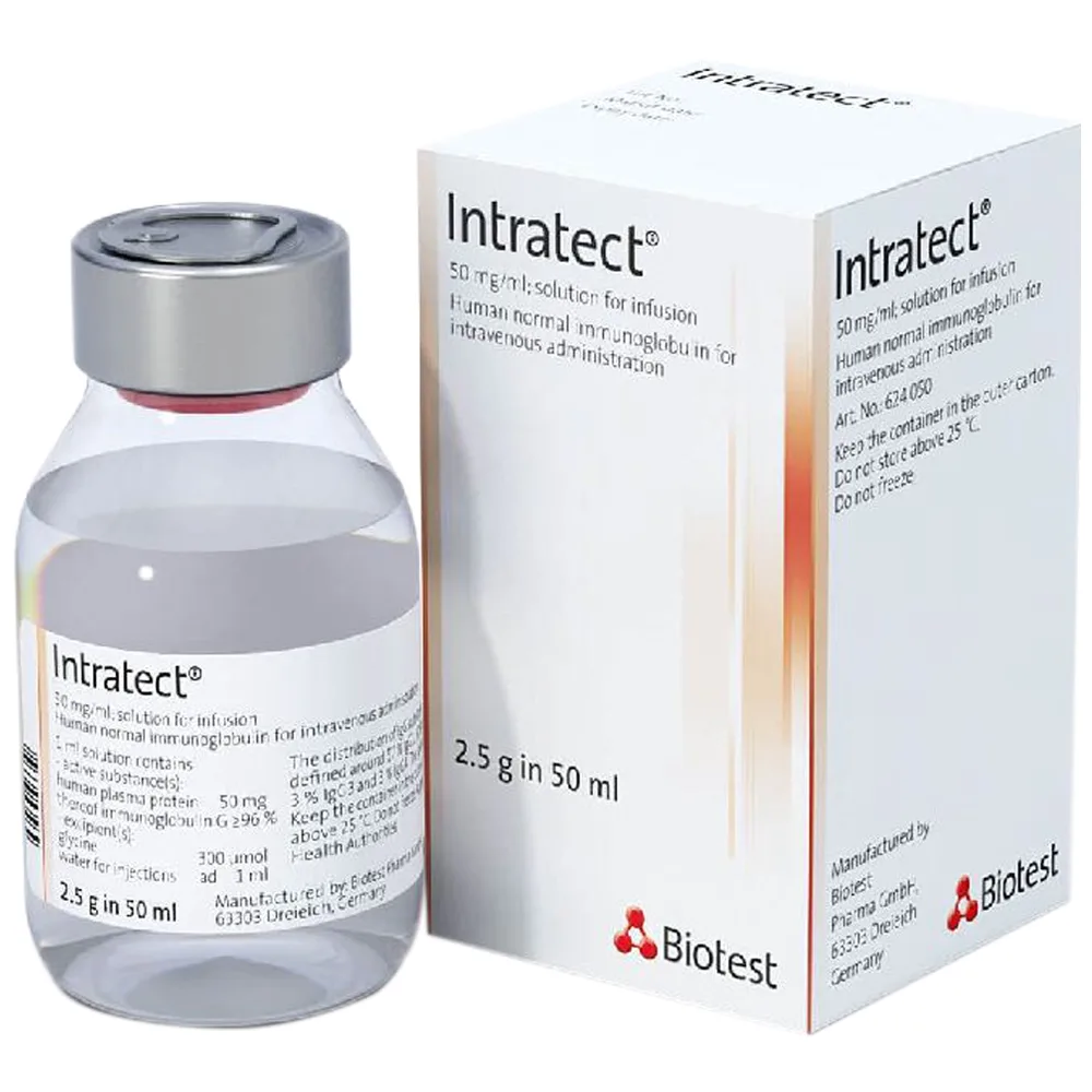 Hình ảnh Thuốc Intratect Biotest điều trị suy giảm chức năng miễn dịch nguyên phát hay thứ phát (50ml)