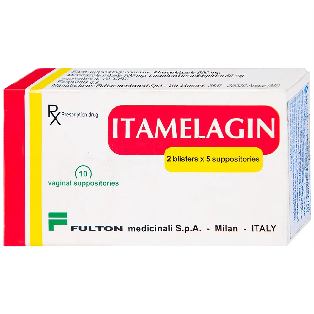 Hình ảnh Thuốc Itamelagin 500mg điều trị nhiễm nấm candida âm đạo (10 viên)