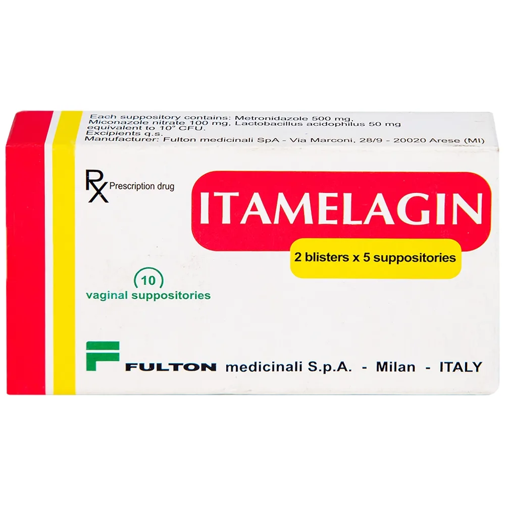 Hình ảnh Thuốc Itamelagin 500mg điều trị nhiễm nấm candida âm đạo (10 viên)