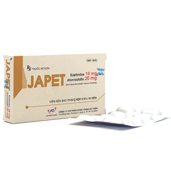Hình ảnh Thuốc Japet An Thiên điều trị tăng cholesterol máu (3 vỉ x 10 viên)