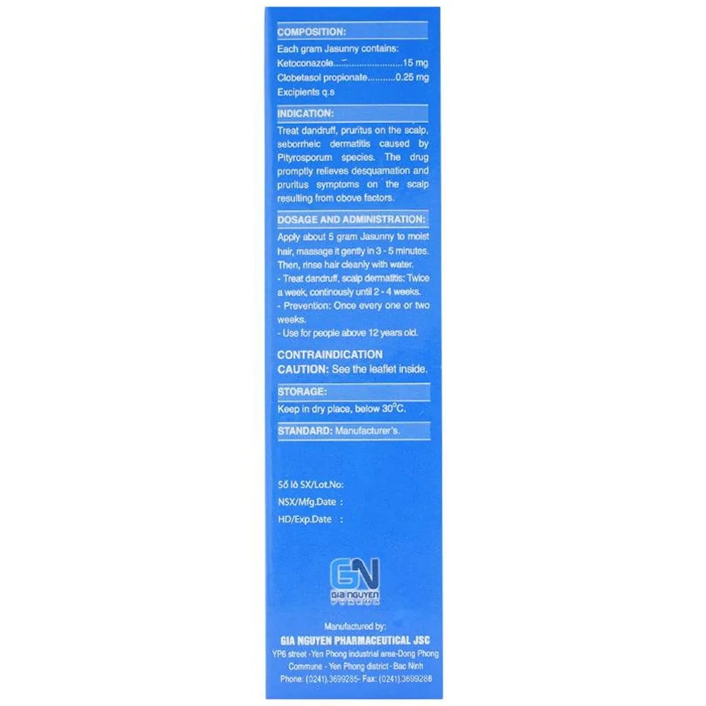 Hình ảnh Gel Jasunny Gia Nguyễn hỗ trợ điều trị gàu, ngứa, viêm da đầu (50g)