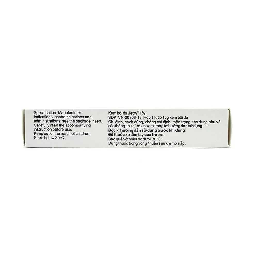 Hình ảnh Kem bôi da Jetry 1% Antibiotice điều trị các bệnh nấm, lang ben (15g)