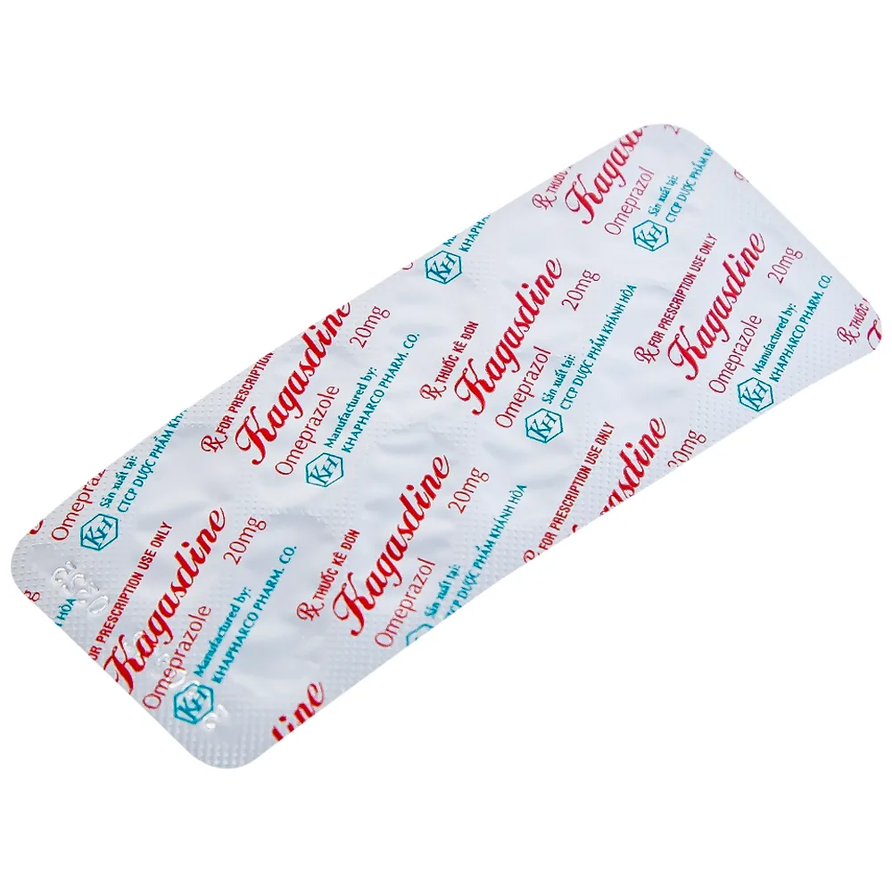 Hình ảnh Viên nang Kagasdine 20mg Khapharco điều trị loét dạ dày, tá tràng (10 vỉ x 10 viên)