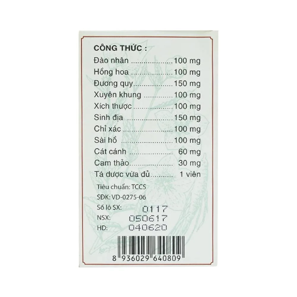 Hình ảnh Viên nén Kakama Phúc Vinh điều trị thiểu năng tuần hoàn não, ứ huyết, đau đầu (60 viên)