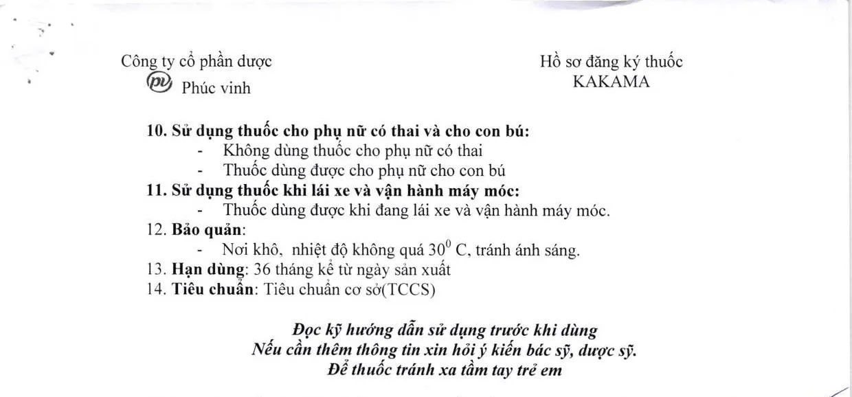 Hình ảnh Viên nén Kakama Phúc Vinh điều trị thiểu năng tuần hoàn não, ứ huyết, đau đầu (60 viên)