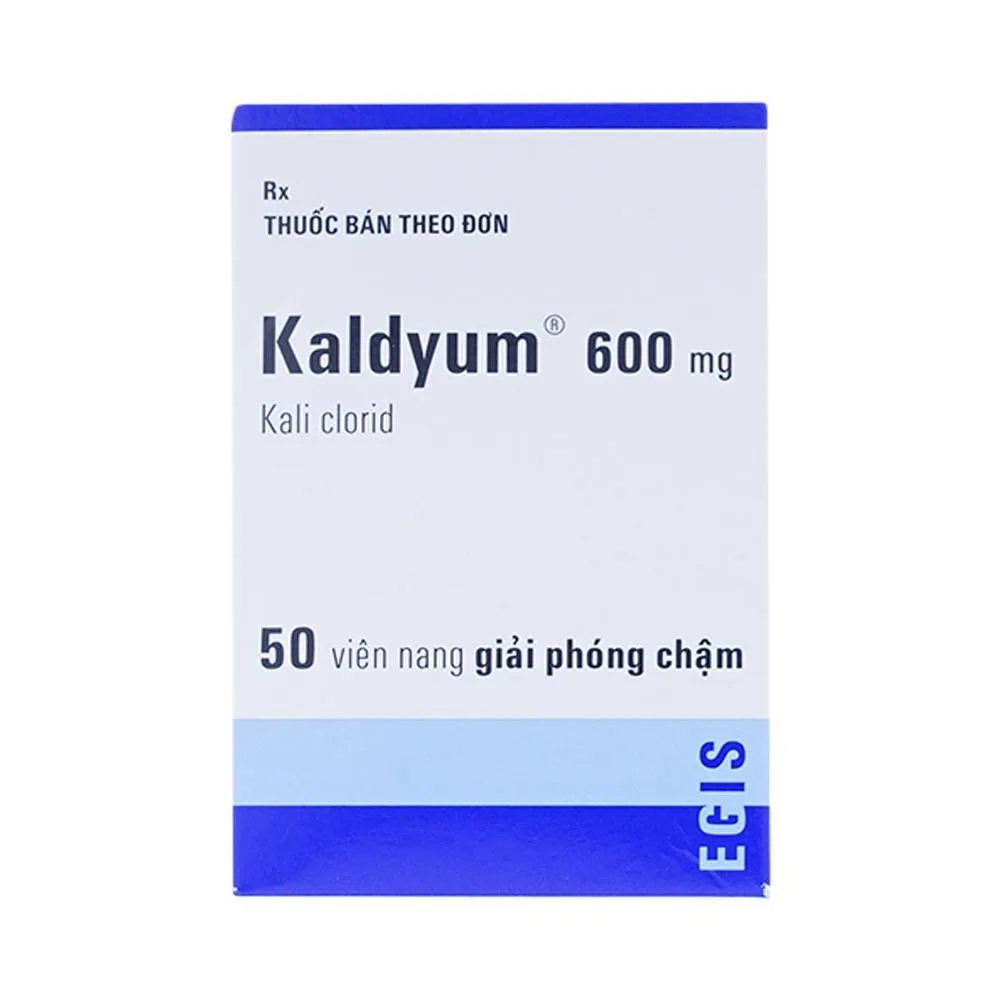 Hình ảnh Thuốc Kaldyum 600mg Egis Pharma phòng ngừa, điều trị giảm kali huyết (50 viên)