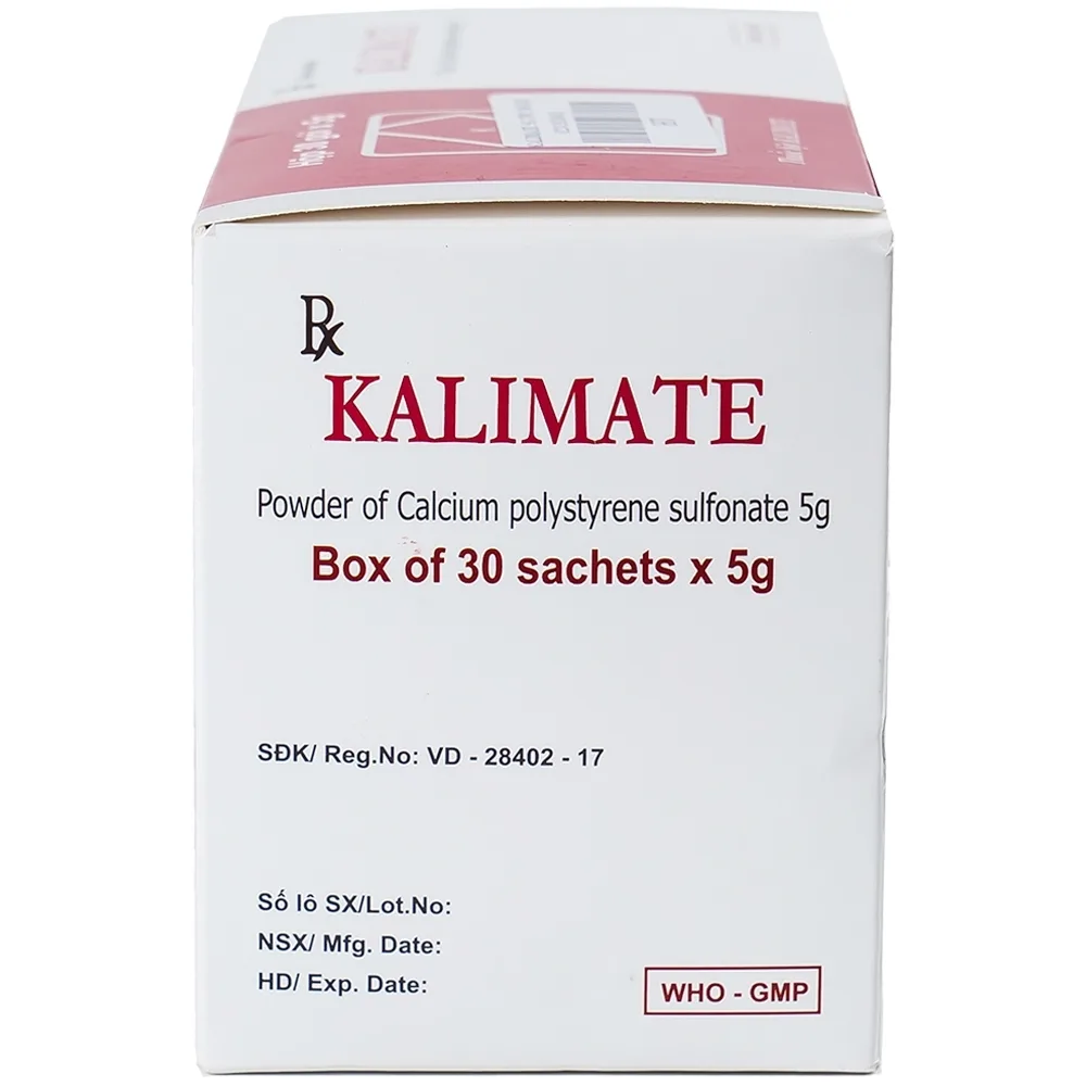 Hình ảnh Thuốc bột Kalimate 5g Dopharma điều trị tăng kali trong máu do suy thận (5g x 30 gói)