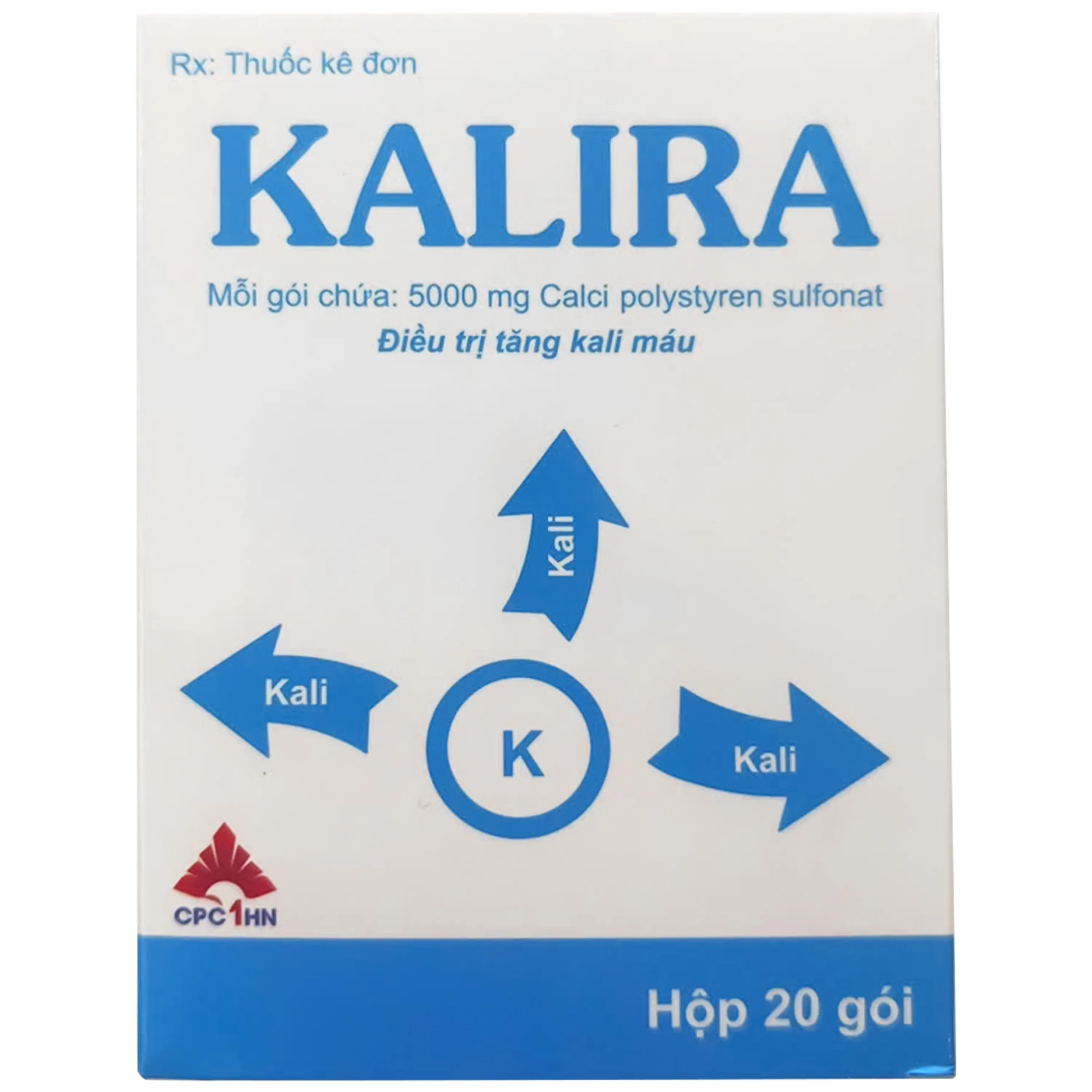 Hình ảnh Thuốc Kalira CPC1 điều trị tăng kali trong máu do suy thận (20 gói x 5g)