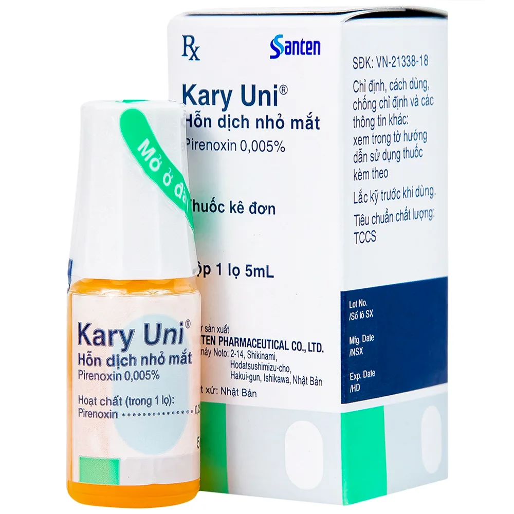 Hình ảnh Thuốc nhỏ mắt Kary Uni Santen điều trị đục thủy tinh thể mới phát (5ml)