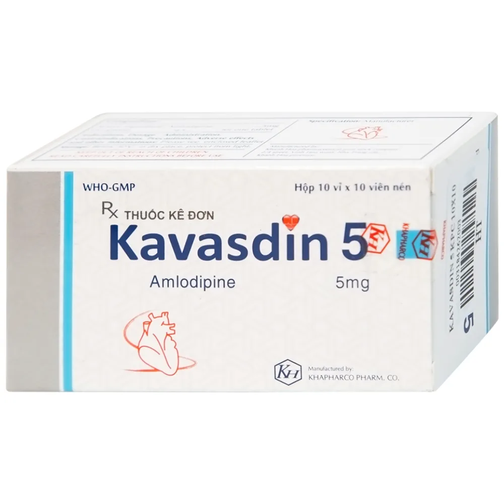Hình ảnh Thuốc Kavasdin 5 Khánh Hòa hỗ trợ điều trị tăng huyết áp (10 vỉ x 10 viên)