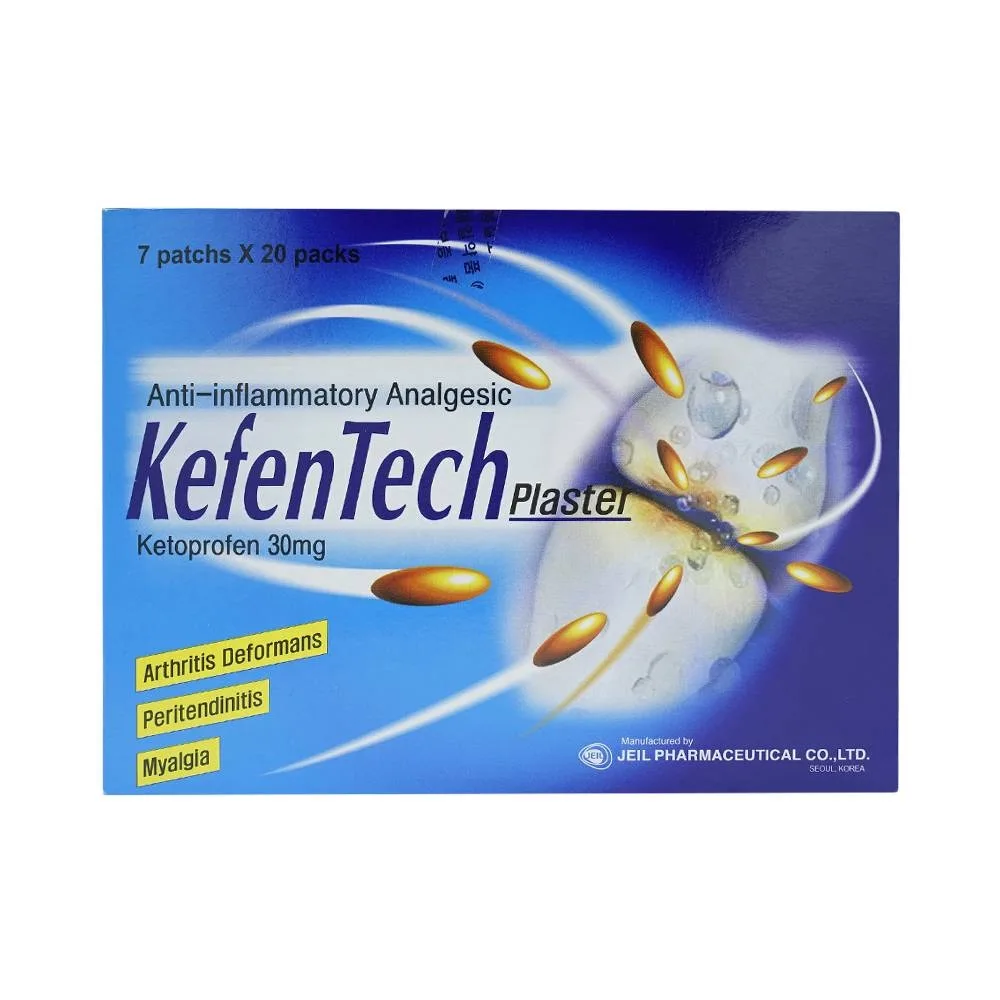 Hình ảnh Cao dán KefenTech Plaster Jeil kháng viêm, giảm đau viêm khớp, viêm bao gân, đau cơ (20 gói)