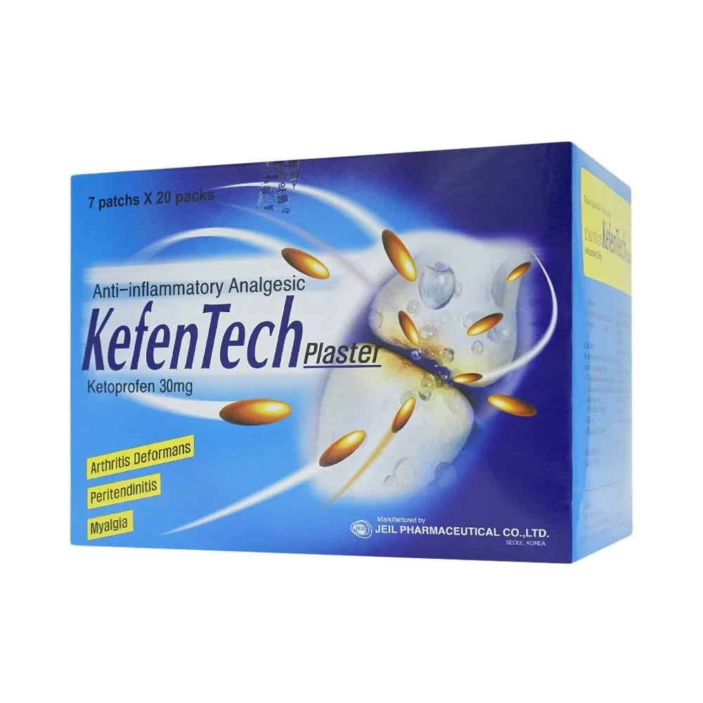 Hình ảnh Cao dán KefenTech Plaster Jeil kháng viêm, giảm đau viêm khớp, viêm bao gân, đau cơ (20 gói)
