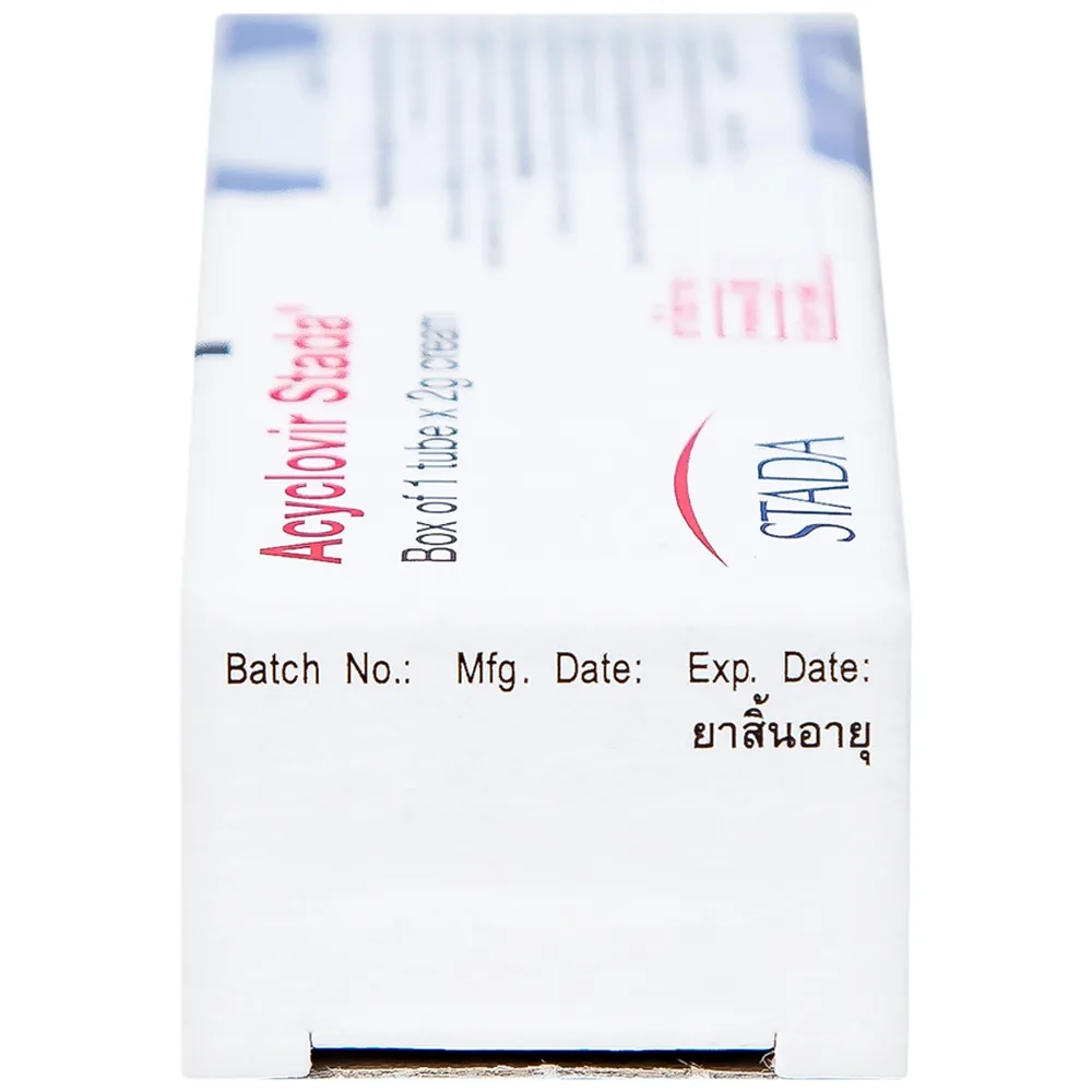 Hình ảnh Kem bôi da Acyclovir Stada Cream điều trị nhiễm virus Herpes simplex (2g)