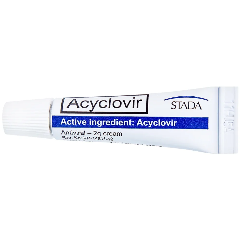 Hình ảnh Kem bôi da Acyclovir Stada Cream điều trị nhiễm virus Herpes simplex (2g)