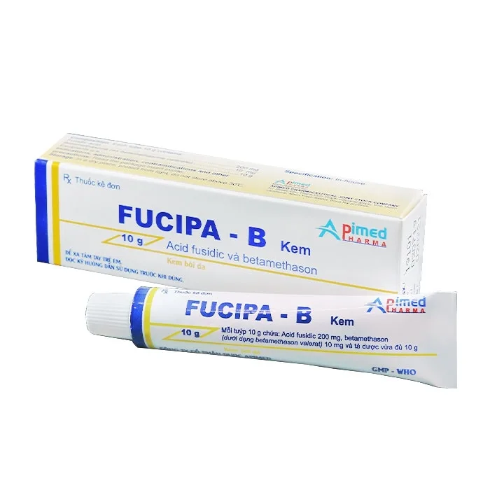 Hình ảnh Kem bôi da Fucipa - B 10g Apimed điều trị viêm da có kèm nhiễm khuẩn,  eczema dị ứng, eczema hình đĩa 
