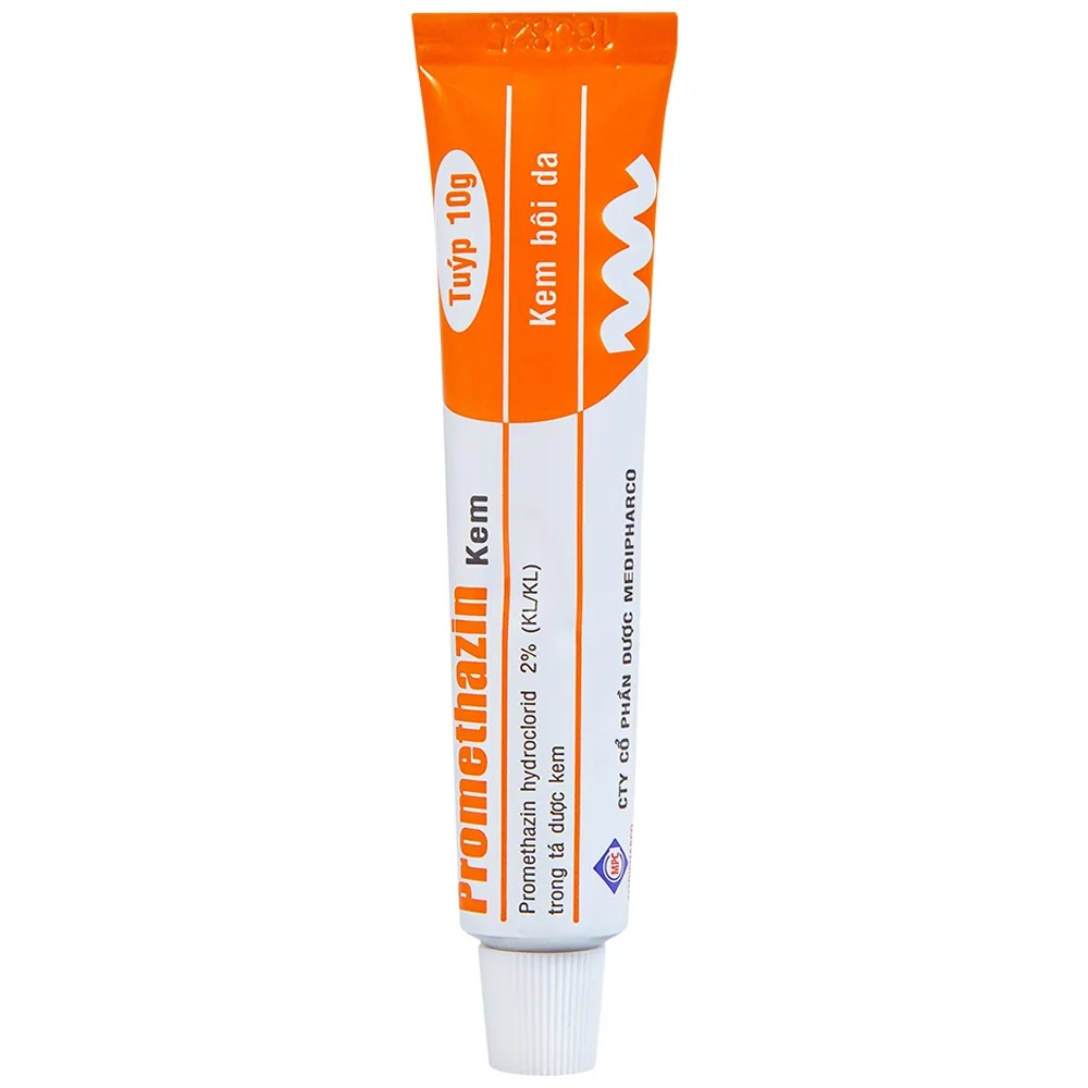 Hình ảnh Kem bôi da Promethazin 2% Medipharco điều trị ngứa sẩn, mày đay, côn trùng đốt (1 tuýp x 10g) 