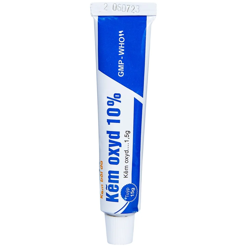 Hình ảnh Kem bôi da Kẽm Oxyd 10% HDPharma điều trị các bệnh da và nhiễm khuẩn da (15g)