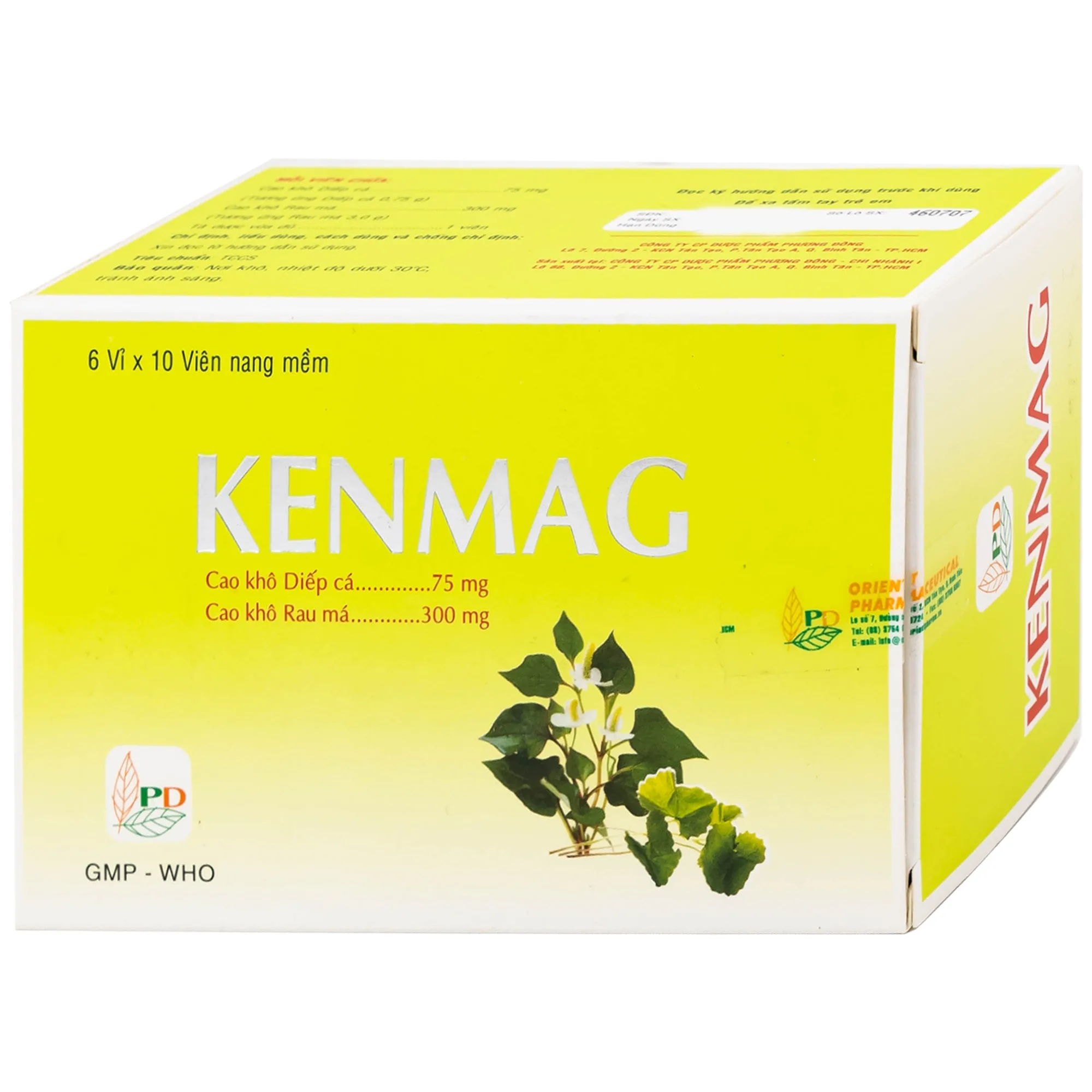 Hình ảnh Thuốc Kenmag GMP phòng và hỗ trợ điều trị táo bón, giải nhiệt, thông tiểu (6 vỉ x 10 viên)