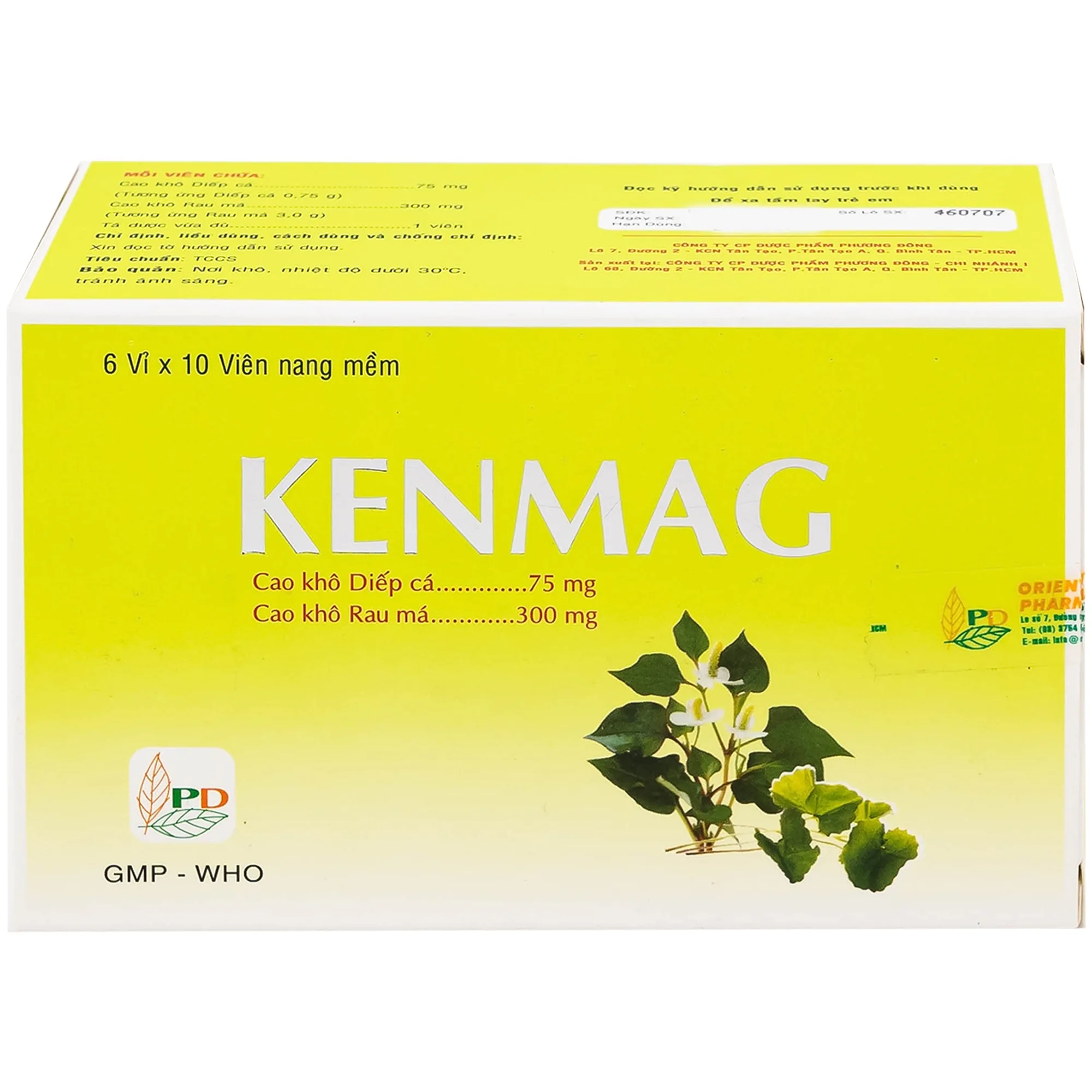 Hình ảnh Thuốc Kenmag GMP phòng và hỗ trợ điều trị táo bón, giải nhiệt, thông tiểu (6 vỉ x 10 viên)
