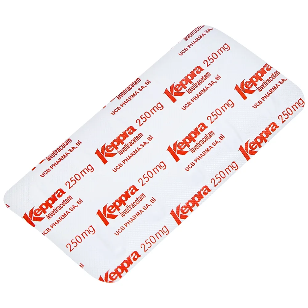 Hình ảnh Viên nén Keppra 250mg GSK điều trị các cơn động kinh cục bộ (3 vỉ x 10 viên)