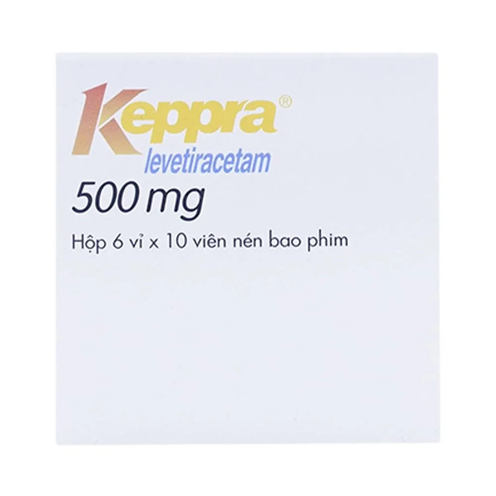 Hình ảnh Viên nén Keppra 500mg GSK điều trị các cơn động kinh cục bộ (6 vỉ x 10 viên)