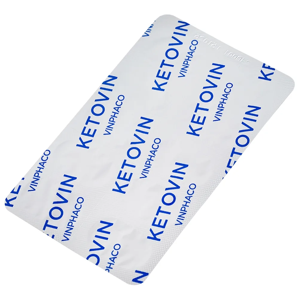 Hình ảnh Thuốc Ketovin Vinphaco phòng ngừa và điều trị rối loạn chuyển hóa protein trong suy thận mạn (10 vỉ x 10 viên)