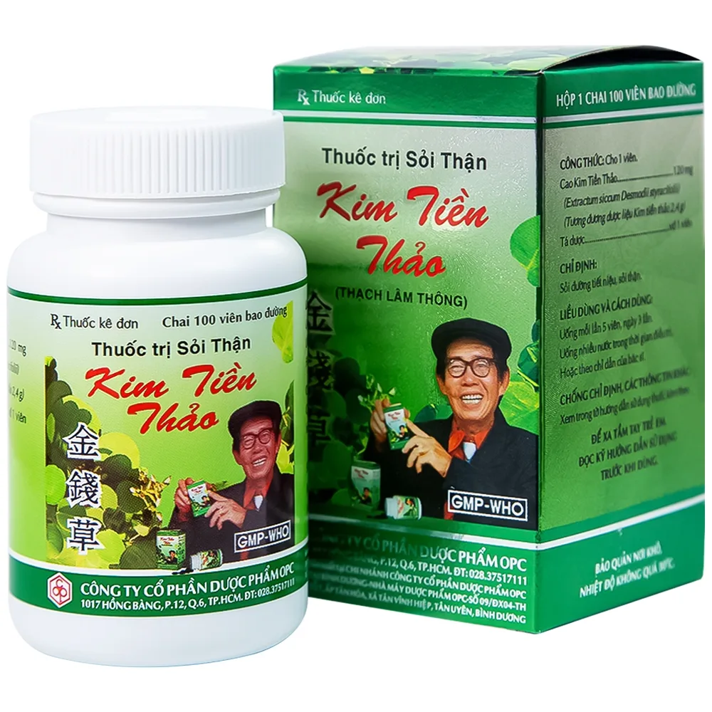 Hình ảnh Thuốc trị sỏi thận Kim Tiền Thảo OPC hỗ trợ điều trị sỏi đường tiết niệu, sỏi thận (100 viên)