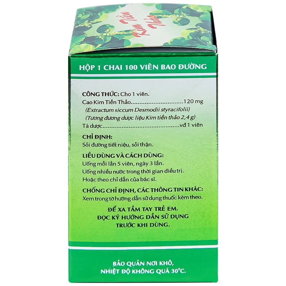 Hình ảnh Thuốc trị sỏi thận Kim Tiền Thảo OPC hỗ trợ điều trị sỏi đường tiết niệu, sỏi thận (100 viên)