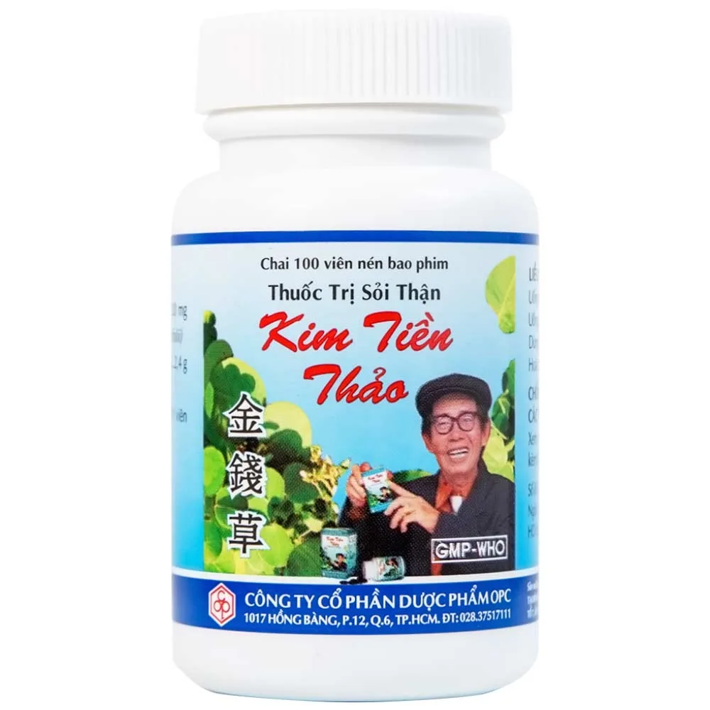 Hình ảnh Thuốc trị sỏi thận Kim Tiền Thảo OPC hỗ trợ điều trị sỏi đường tiết niệu, sỏi thận (100 viên)