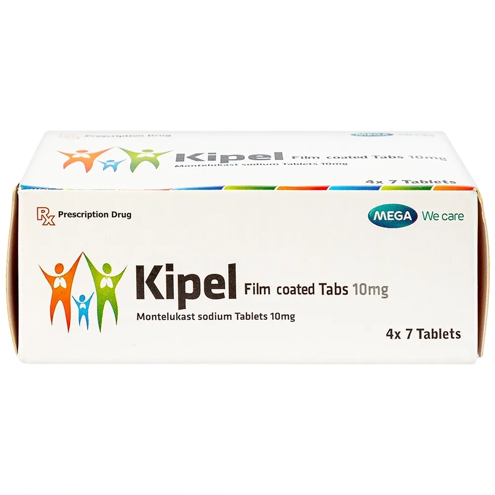 Hình ảnh Viên nén Kipel 10mg MEGA We care phòng và điều trị hen phế quản, co thắt phế quản (4 vỉ x 7 viên)