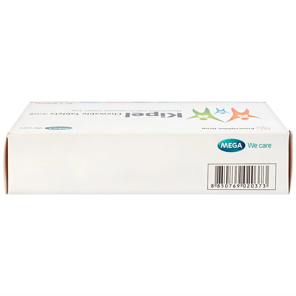 Hình ảnh Viên nhai Kipel Chewable Tablet 4mg MEGA We care điều trị hen suyễn, co thắt phế quản, viêm mũi dị ứng (4 vỉ x 7 viên)
