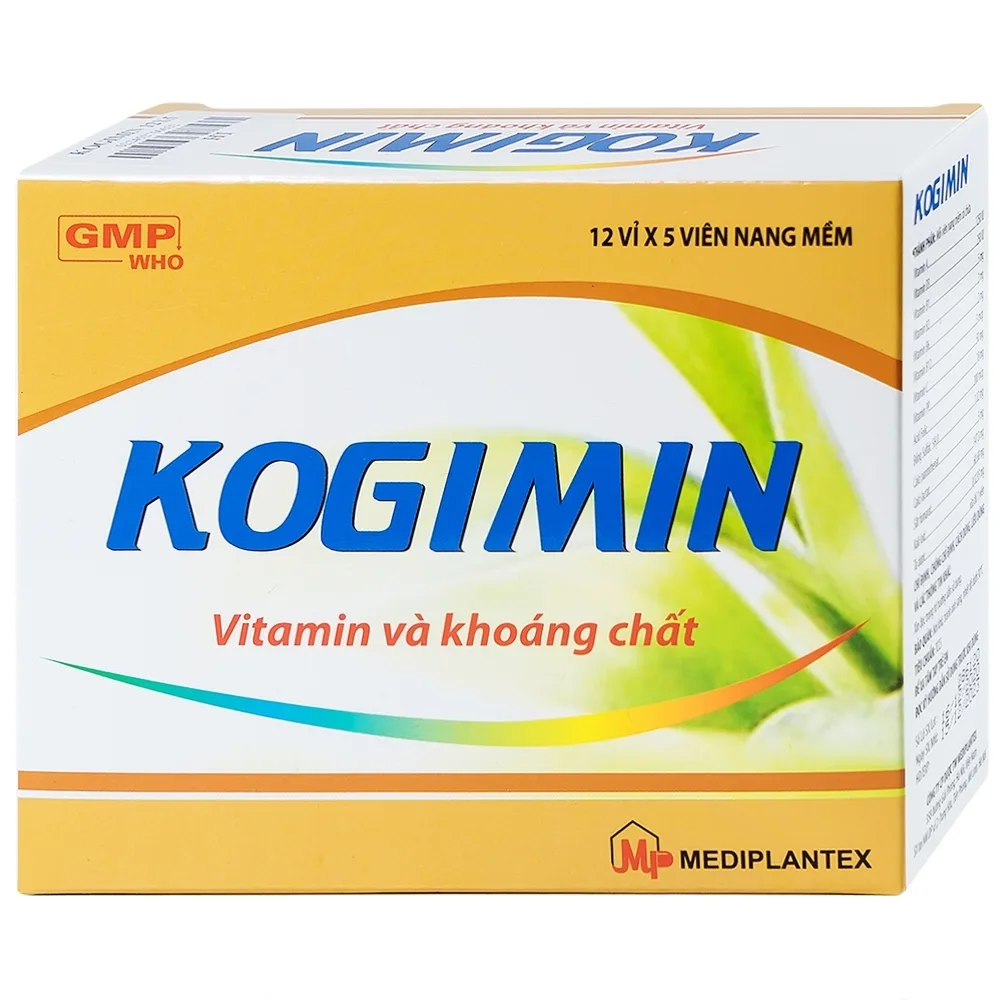 Hình ảnh Viên nang mềm Kogimin Mediplantex bổ sung vitamin và khoáng chất (12 vỉ x 5 viên)
