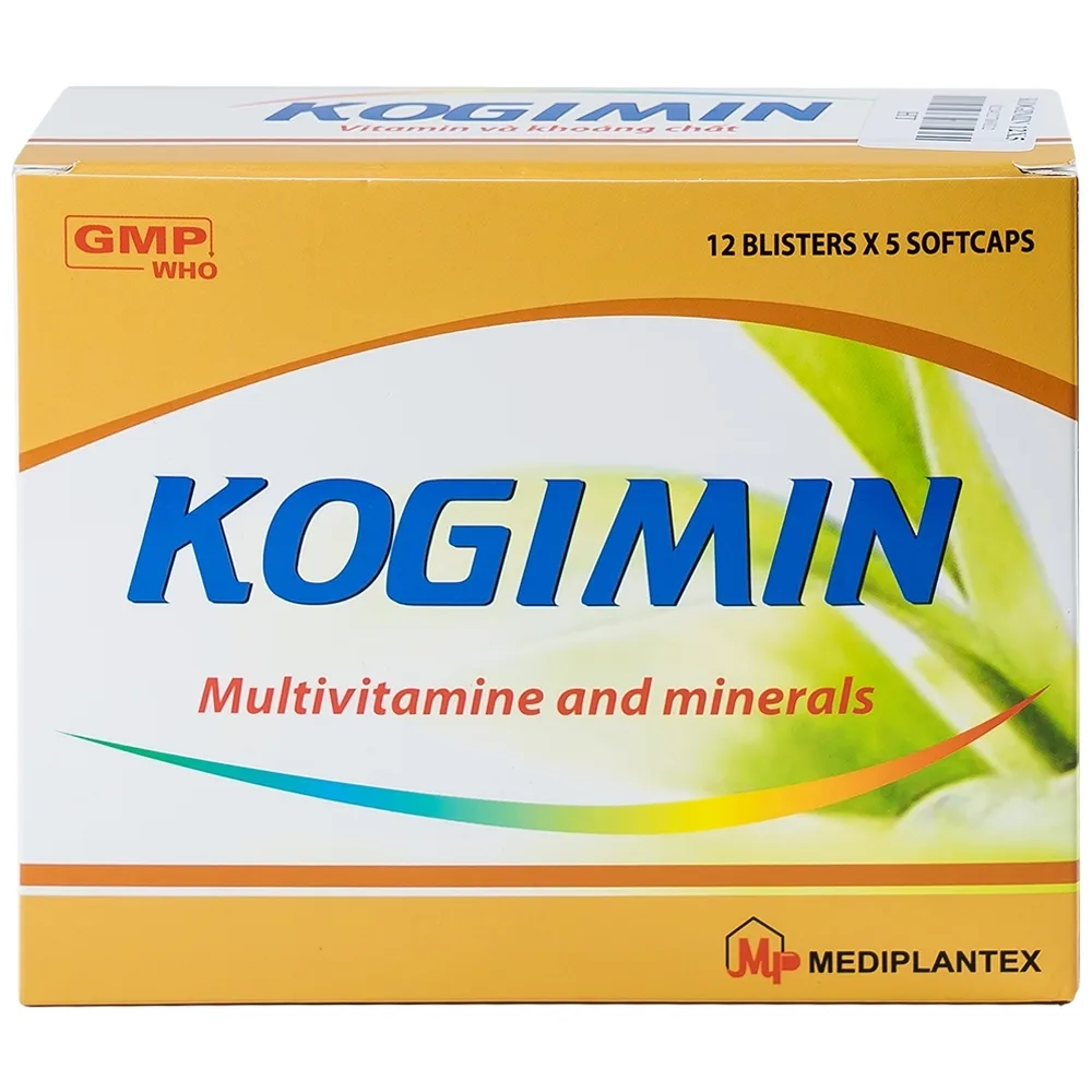 Hình ảnh Viên nang mềm Kogimin Mediplantex bổ sung vitamin và khoáng chất (12 vỉ x 5 viên)