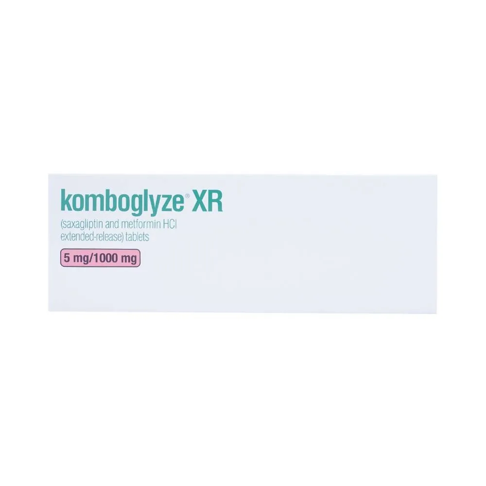 Hình ảnh Viên nén Komboglyze XR 5mg/1000mg AstraZeneca hỗ trợ kiểm soát đường huyết (4 vỉ x 7 viên)