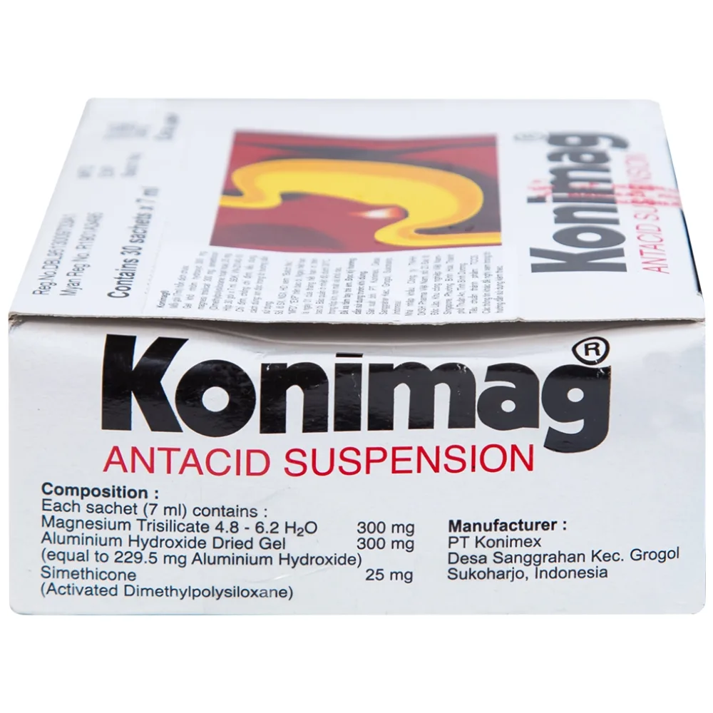 Hình ảnh Hỗn dịch uống Konimag PT Konimex giảm buồn nôn, khó tiêu, loét đường tiêu hóa (30 gói x 7ml)