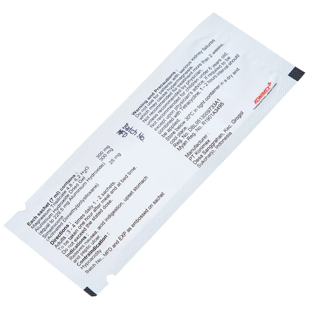 Hình ảnh Hỗn dịch uống Konimag PT Konimex giảm buồn nôn, khó tiêu, loét đường tiêu hóa (30 gói x 7ml)