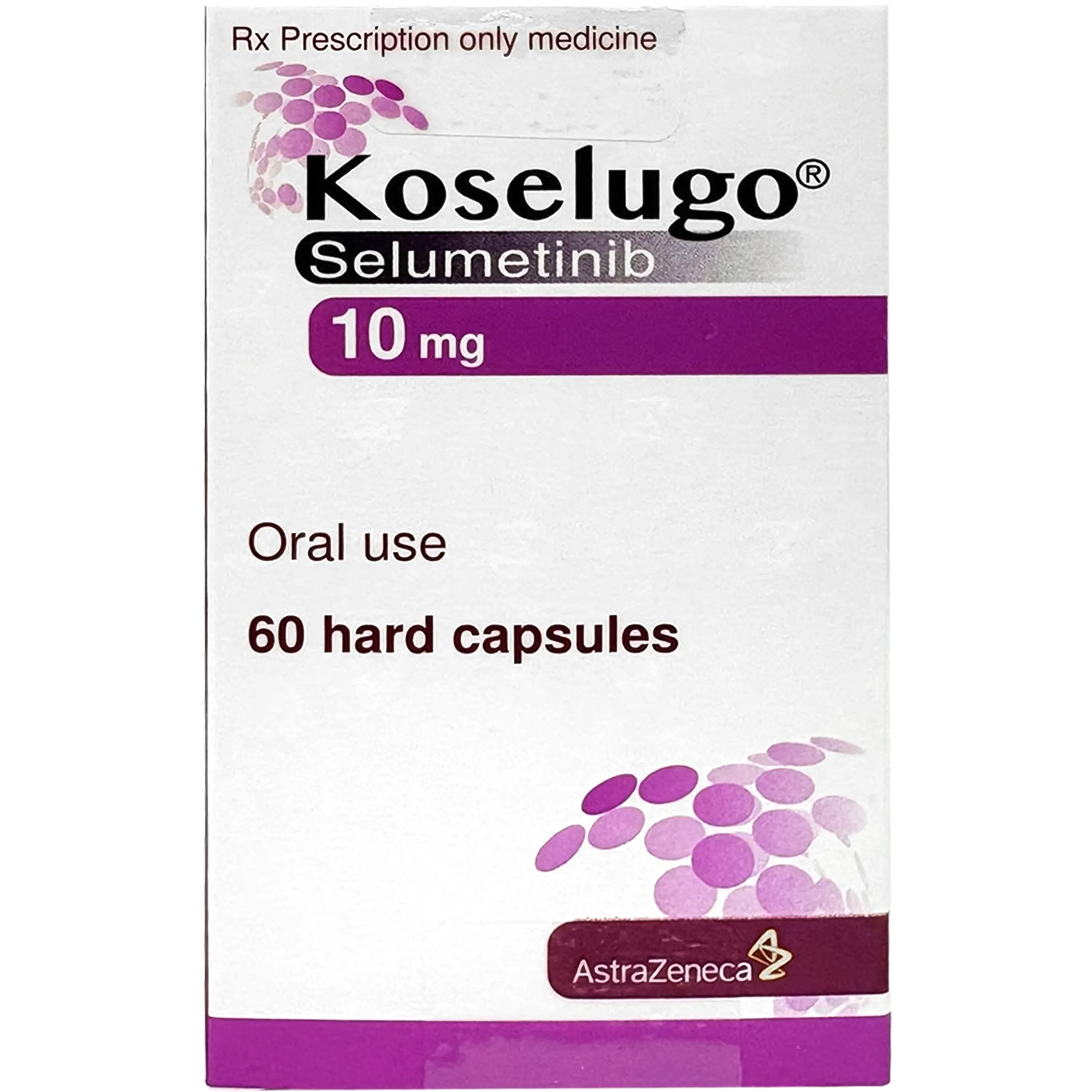 Hình ảnh Thuốc Koselugo 10mg Astrazeneca điều trị bệnh u xơ thần kinh loại 1 (NF1) ở bệnh nhi (Hộp 60 viên)