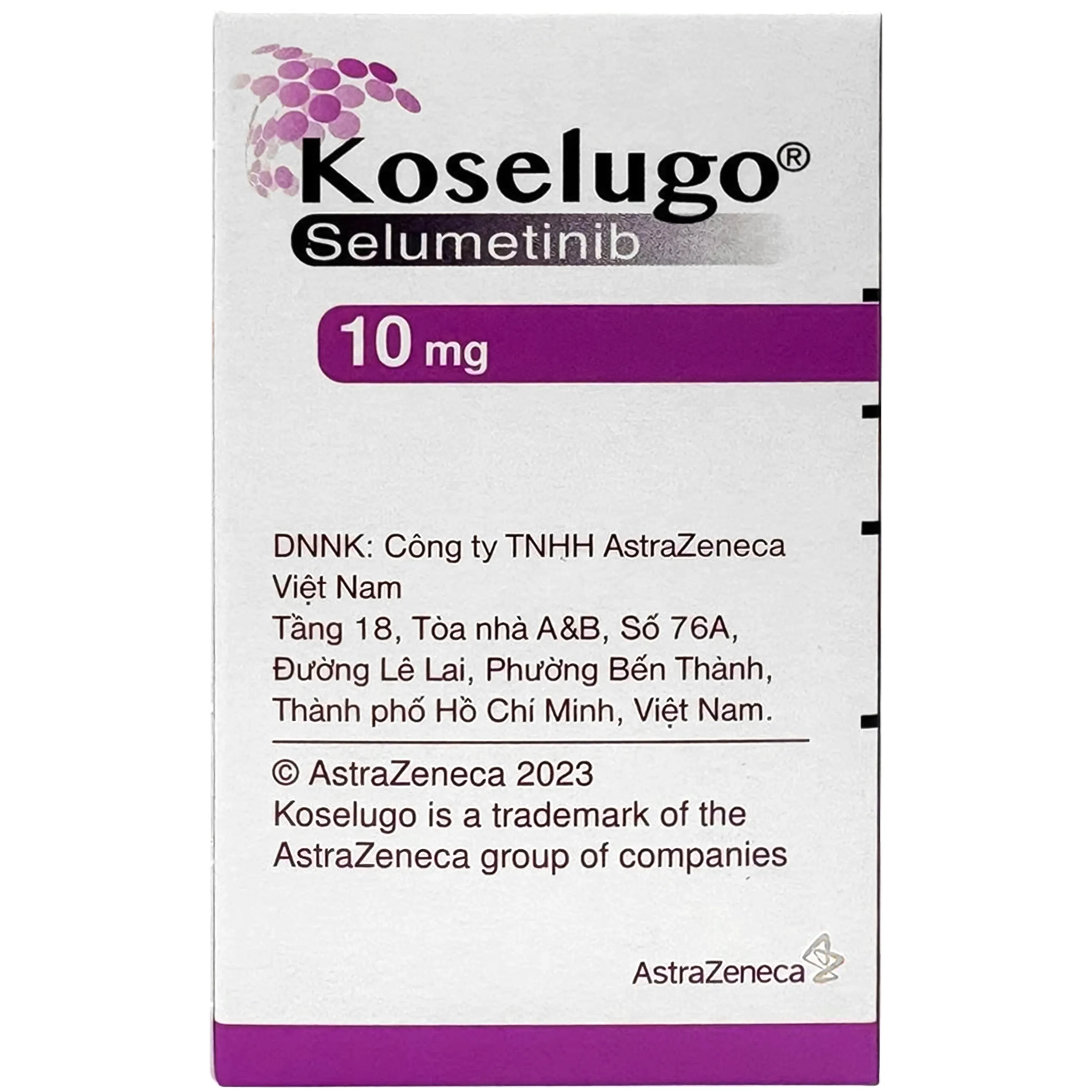 Hình ảnh Thuốc Koselugo 10mg Astrazeneca điều trị bệnh u xơ thần kinh loại 1 (NF1) ở bệnh nhi (Hộp 60 viên)