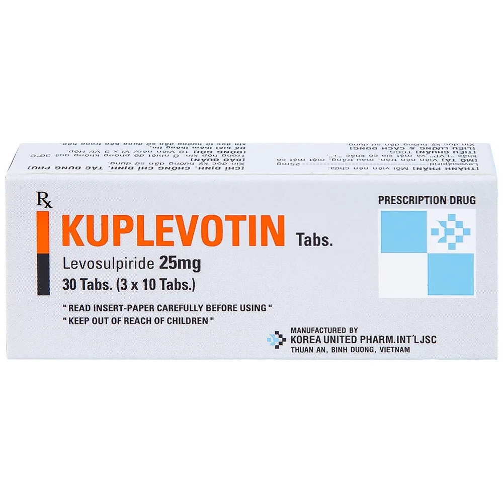 Hình ảnh Viên nén Kuplevotin 25mg Korea United điều trị rối loạn tiêu hóa, trướng bụng (3 vỉ x 10 viên) 