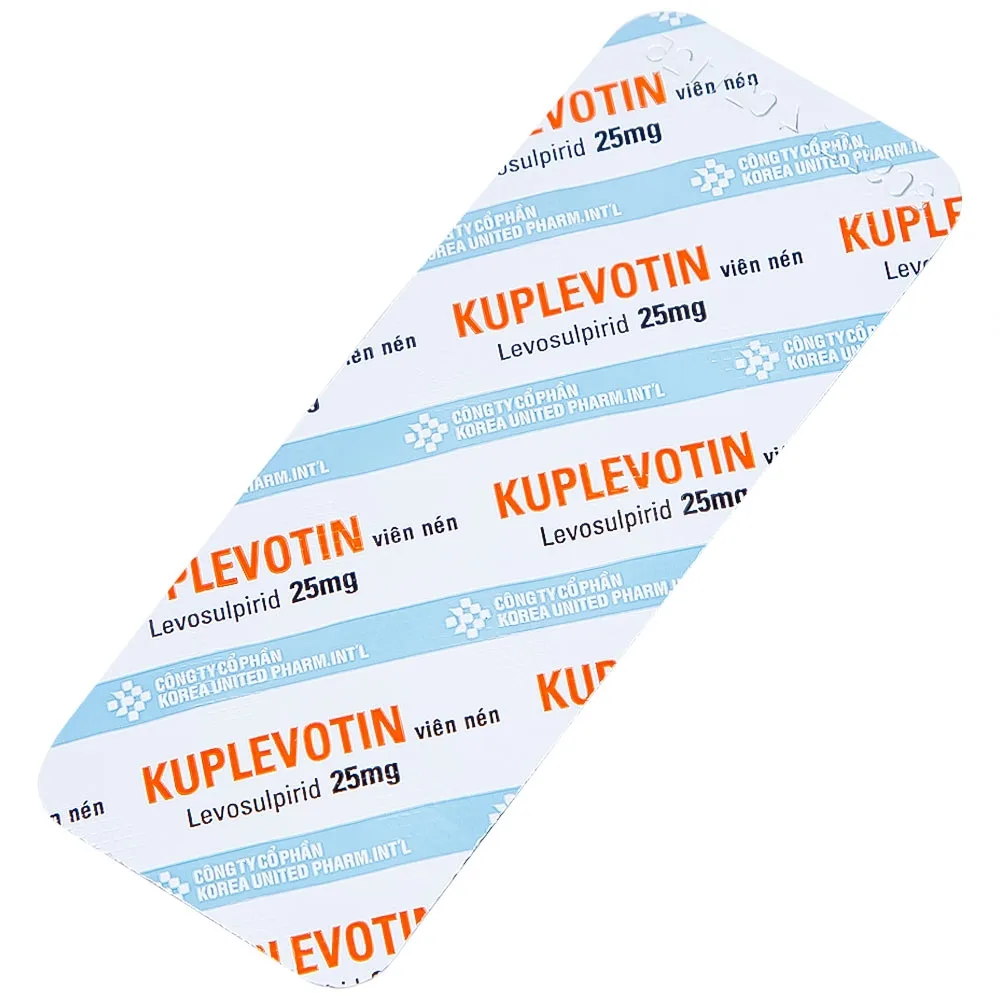 Hình ảnh Viên nén Kuplevotin 25mg Korea United điều trị rối loạn tiêu hóa, trướng bụng (3 vỉ x 10 viên) 