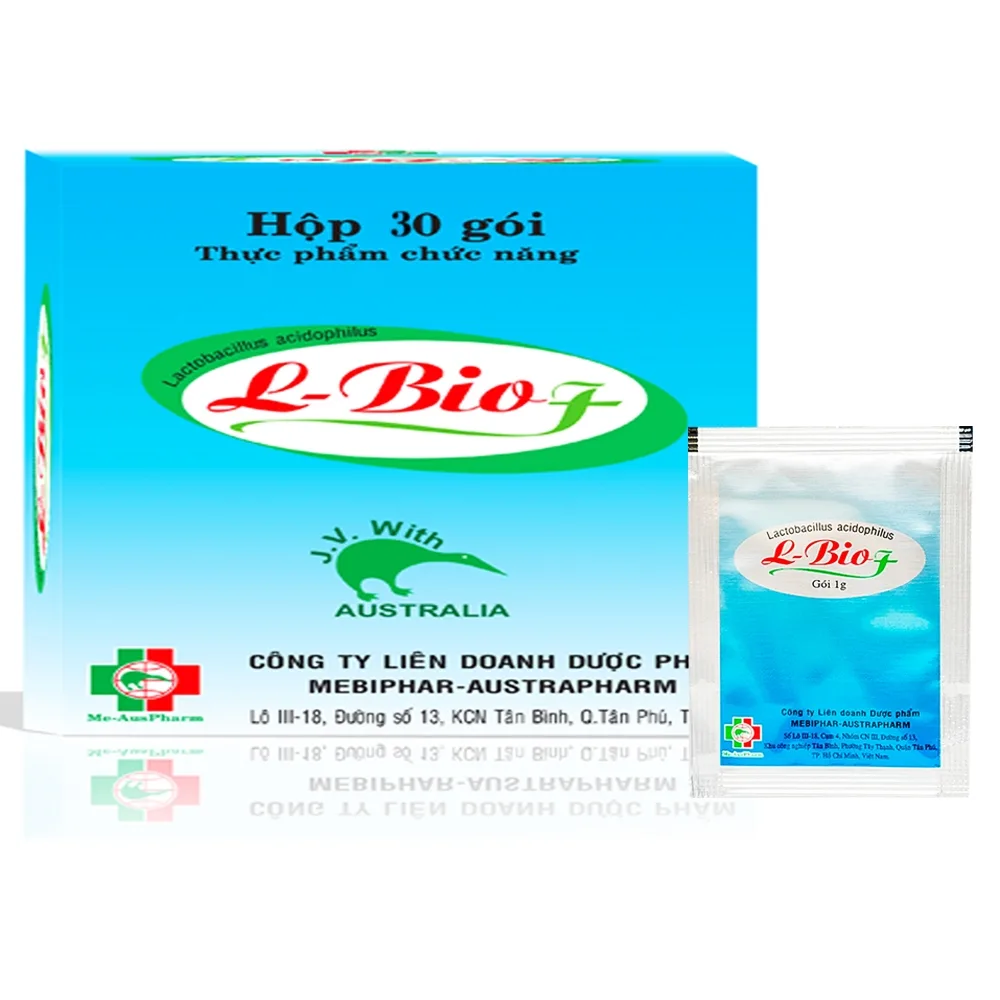 Hình ảnh Men vi sinh L-Bio-F Mebiphar bổ sung vi khuẩn đường ruột (100 gói x 1g)