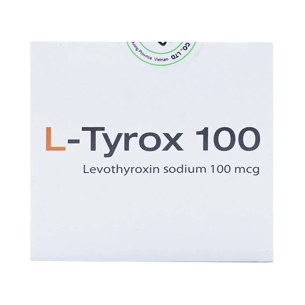 Hình ảnh Thuốc L-Tyrox 100 DaviPharm điều trị hội chứng suy giáp (10 vỉ x 10 viên)
