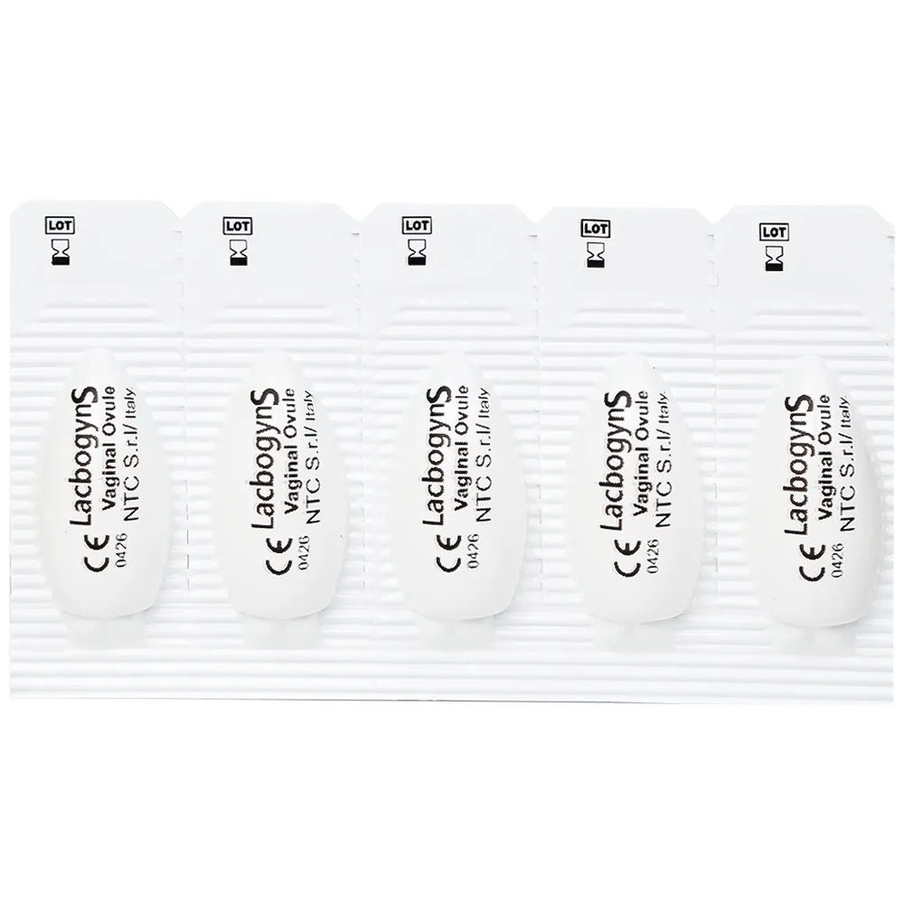 Hình ảnh Viên đặt Lacbogyns NTC Pharma ngăn ngừa và điều trị các bệnh âm đạo, viêm âm đạo (10 viên)